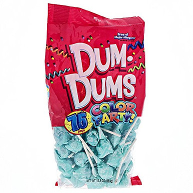Dum Dums Raspberry Light Blue Dum Dums Color Party - Blue Raspberry Flavored - 75 Count ...