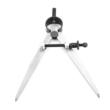 Split Compass 100mm 4 inch Leather Compass spacing Plotter Compass Spring Lockable ...