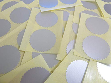 Minilabel 28mm Serrated Edge, Light, Certificate Wafer Company Seal Labels