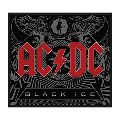 AC DC ACDC Black Ice Album Cover Art Hard Rock Music Woven Sew On ...