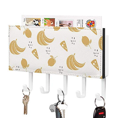 Fruit Key Rack Key Holder Wall Mounted Key Hook Fruit Pattern Beige Line Design Clip ...