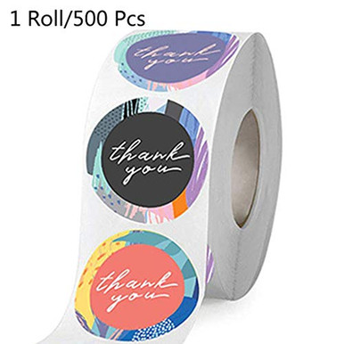 yangyang 500pcs roll 8 Styles Thank You Stickers Seal Label for Small ...