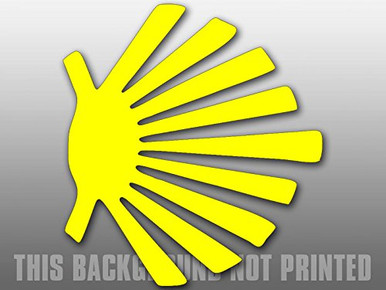 American Vinyl Yellow Shell Shape ONLY No Background Sticker -Camino ...