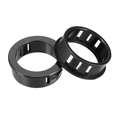 Sourcingmap 100pcs 10mm Mounted Cable Hose Snap Bushing Grommet Protector Black