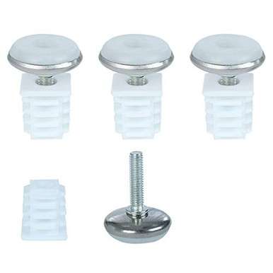 Uxcell Adjustable Leveling Feet Kit – 20x20mm Square Insert, 4 Sets, Furniture Glides For Desks, Cabinets, Shelves