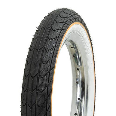 Tire 12 1 2 inch x 2 1 4 inch Slick White Wall TIRE W Yellow Line for ...