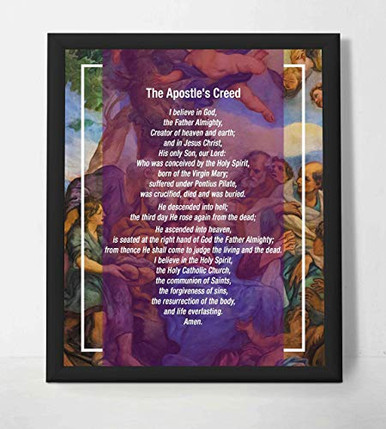 The Apostle s Creed -Christian Wall Art-8x10 inch -Ready to Frame ...