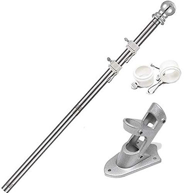 GLORYA 5ft Flag Pole with Holder - 1 inch American Flag Pole Kit for ...