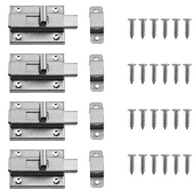 Necked Barrel Bolt Lock Crank Sliding Door Gate Bathroom,Toilet, Gate