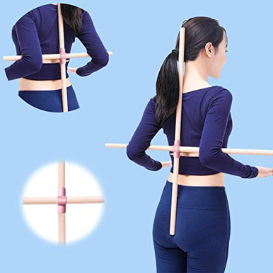 Stratching Sticks Stretching Stix Movement - 2Pcs Wooden Standing Posture Corrector Yoga ...