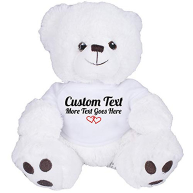 TEESANDTANKYOU Cute Custom Teddy Bear with Personalized Custom Text 8 ...