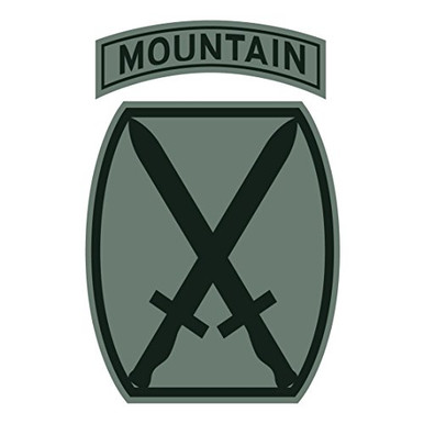 US Army - 10th Mountain Division SSI Patch Decal in ACU Colors - 3.5 ...