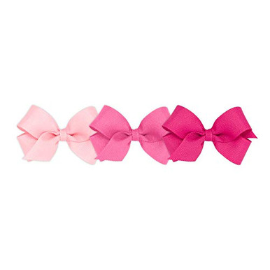 Set Di 6 Fiocchi Per Bambine Wee Ones In Grosgrain Massiccio Assortiti Con Fermaglio Per Capelli Antiscivolo Weestay Nei Colori Rosa Perla O~p125317841