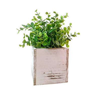 Wood Planter Box with Greenery Farmhouse Style Vintage Style Rustic ...