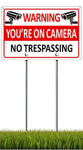 You re on Camera Sign with Stake Metal No Trespassing Sign with Posts ...