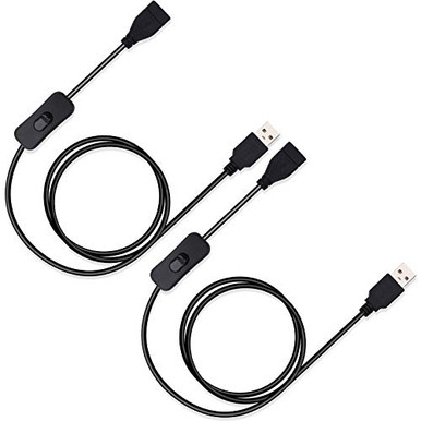 Electop USB Switch Extension Cable 2 Pack Male to Female Extender with ...