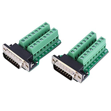 Db Terminal 2Pcs DB Terminal Block Male Header Breakout Board Module DB15-G2-00 ...