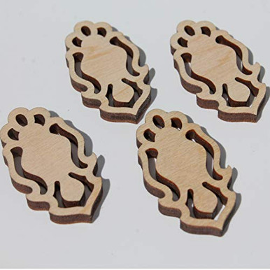 ALL SIZES BULK 12pc to 100pc Unfinished Wood Laser Cutout Solid Frame ...