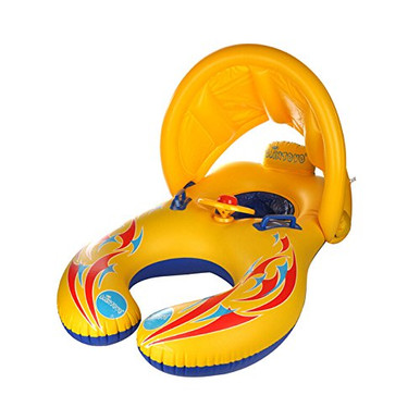 Parent Seating Rings Mama and Baby Inflatable Pool Retractable Removable Floating Swim Ring ...