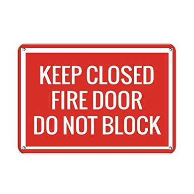 DYLAN MILLER Safety Sign - Keep Closed Fire Door Do Not Block Security ...