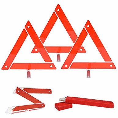 IYSHOUGONG 3 PCS Foldable Red Reflective Warning Triangle Frame Stop ...