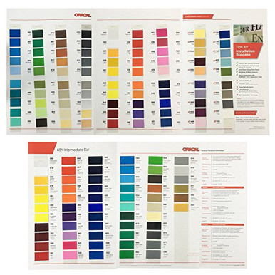 ORACAL 651 and 631 Color Charts Guide Matte Indoor Vinyl Sample Booklet ...