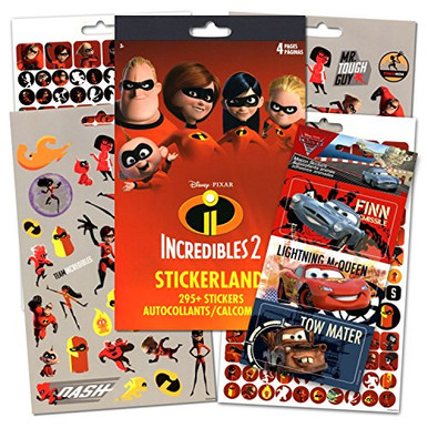 Disney The Incredibles Stickers With Specialty Cars Stickers - 295 ...