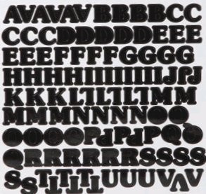 Say It! Alphabet Stickers 1027-64 Sticker Alphabet Memoir Font, Black ...