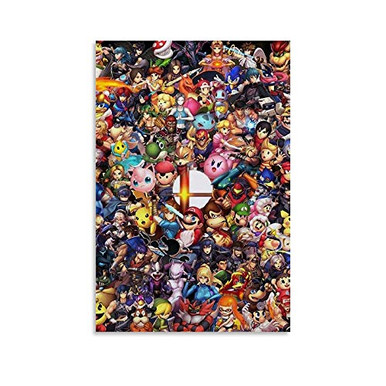 Super Smash Bros Ultimate Poster Canvas Art Poster and Wall Art Picture ...