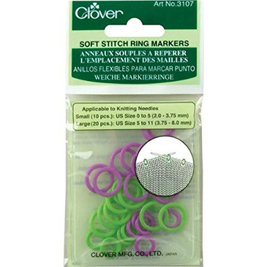 Soft Stitch Ring Markers 10 Small and 20 Large Rings Per Pack ...