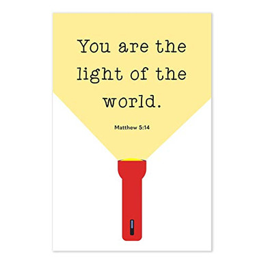 Kids Scripture Art - You Are The Light Of The World Poster - Matthew 5 ...