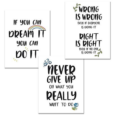 11x14 Set Of 3 Kids Classroom Motivational Posters Kids Wall Art Kids ...