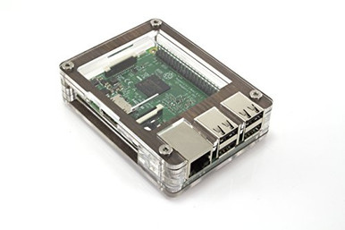 Zebra Rasberry Pi Zebra Walnut Clear~ Raspberry Pi3 2 and B plus with Heatsinks and GPIO ...