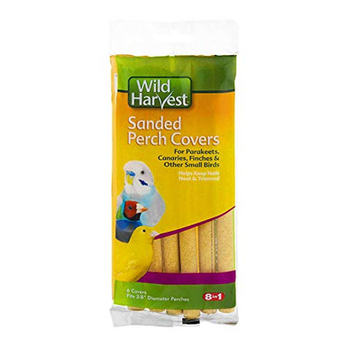 Wild Harvest SANDED PERCH COVERS for PARAKEETS CANARIES FINCHES and ...