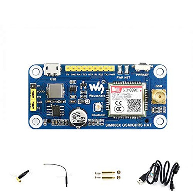 Waveshare GSM/GPRS/GNSS HAT Per Raspberry Pi - Modulo SIM868 Con GPS, Bluetooth, Basso Consumo, Compatibile Con RPi 2B/3B/4B/Zero
