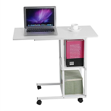 Over Bed Table with Storage Portable Mobile Over Bed Table Rolling ...