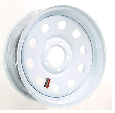 14 inch TRAILER STOCK UTILITY 5 LUG WHITE MODULAR WHEEL WHEELS RIMS 5X4 ...