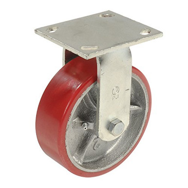 6 inch Polyurethane Wheel Heavy Duty Rigid Plate Caster 800 lb ...