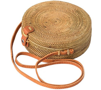 Green Summer Woven Ata Rattan Bag