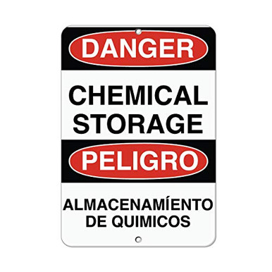 Danger Chemical Storage Area Hazard Sign Vinyl Sticker Decal 8 inch ...