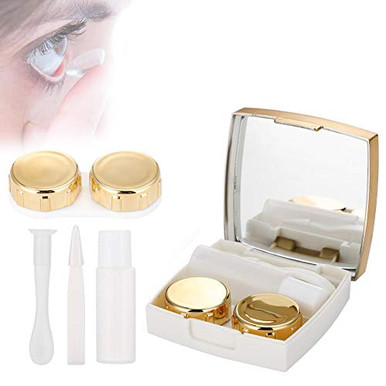 Portable Mini Travel Kit Case Contact Lens Case with Small Mirror ...