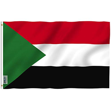 AZ FLAG Soedan Vlag – 3x5 Voet (150x90 Cm), 100D Polyester, Met 2 Metalen Ogen, Kleurecht En Weerbestendig