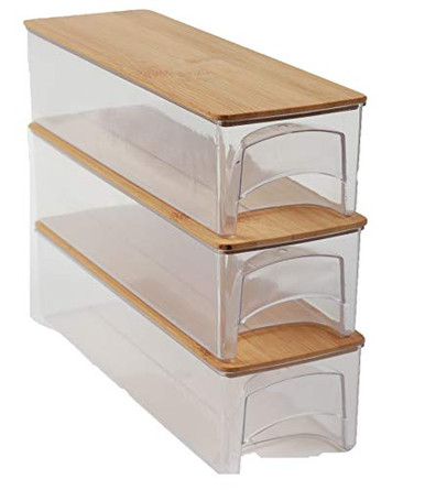 Kitchen Boxes BAMBOO LAND Food Storage Containers with BAMBOO Lids Set of 3 Saver ...