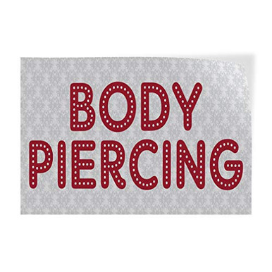 Decal Stickers Multiple Sizes Body Piercing Business B Industrial Vinyl ...