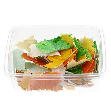 HEMOTON 111pcs Edible Rice Paper Maple Leaves Cupcake Cake Topper Picks ...