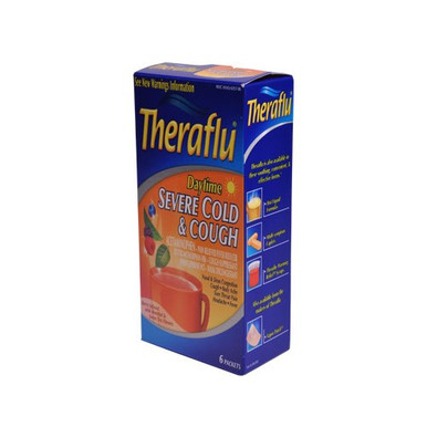 Theraflu Daytime Severe Cold and Cough Berry Infused with Menthol and ...