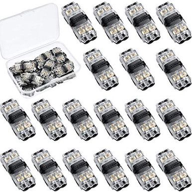 15 Pieces Low Voltage I Tap Wire Connectors 2 Pin 2 Way Universal ...