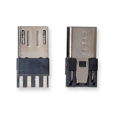 Micro USB Male Port Connector, Conwork 20-Pack Straight Jack Solder ...