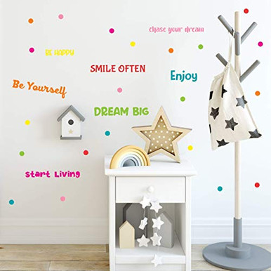 Wallency Colorful Quotes Wall Decals for Kids Bedroom Classroom ...