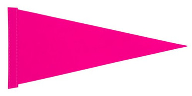 6 ft. Solid Pink Pennant Safety Flag with 1 4 White Pole and Mounting ...